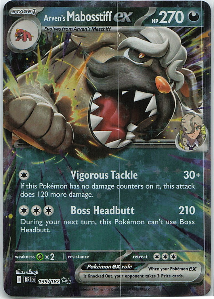 Arven's Mabosstiff ex (Destined Rivals) 139/182 [Near Mint]