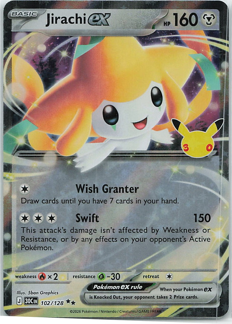 Jirachi ex (30th Celebration) 102/128 [Near Mint]