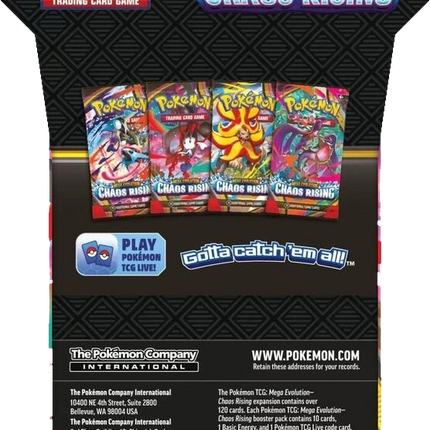 Pokemon TCG - Mega Evolution - Chaos Rising (ME4) - Sleeved Booster Pack (Inglés)