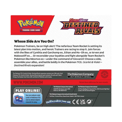 Pokemon TCG - Scarlet & Violet - Destined Rivals (SV10) - Booster Box (Inglés)