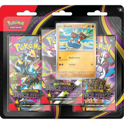 Pokemon TCG - Mega Evolution - Pitch Black (ME5) - 3-Pack Blister (Inglés)