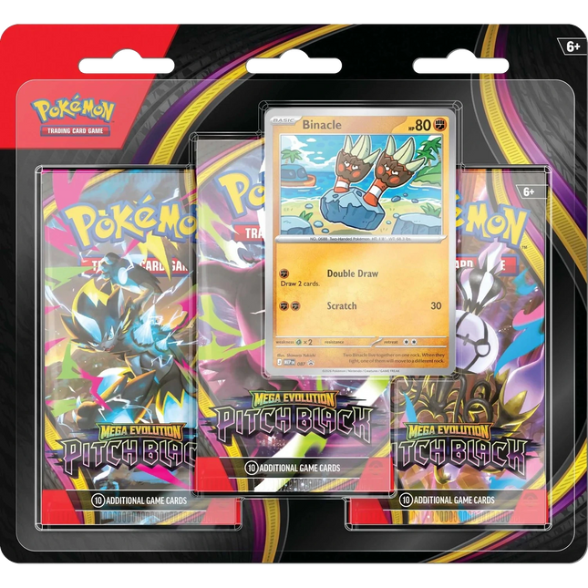 Pokemon TCG - Mega Evolution - Pitch Black (ME5) - 3-Pack Blister (Inglés)