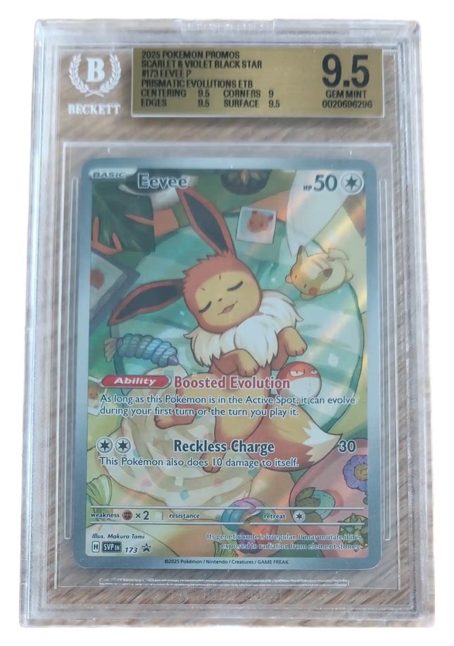 Pokemon TCG - Eevee SVP 173 - Prismatic Evolutions ETB Promo - BGS 9.5 Gem Mint (Inglés)